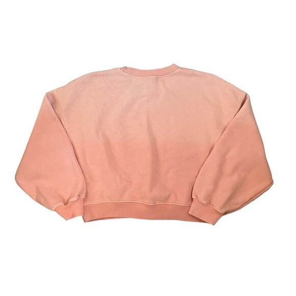AGOLDE Light Pink Ombre Cropped Sweatshirt Medium - Picture 2 of 6